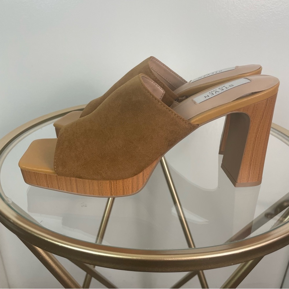 Steven New York Pamela High Heel Sandals 9 Sz Tan Color Weekend Vacation NWT - Picture 8 of 10